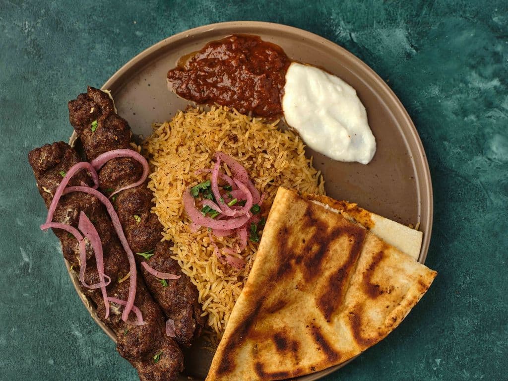 Kebab Plate with Rice