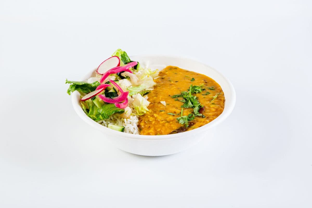 Yellow Dal Tadka & Rice Bowl (vegan) (32 oz)