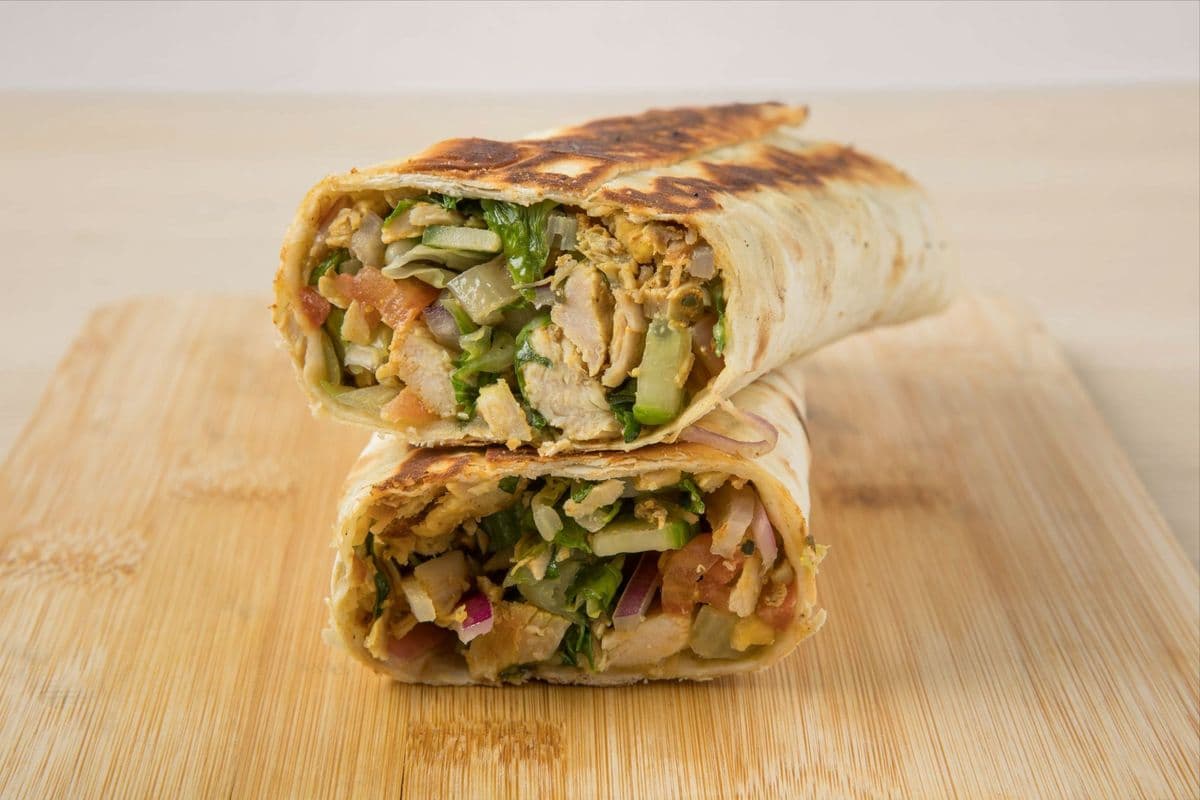 Chicken Saj wrap