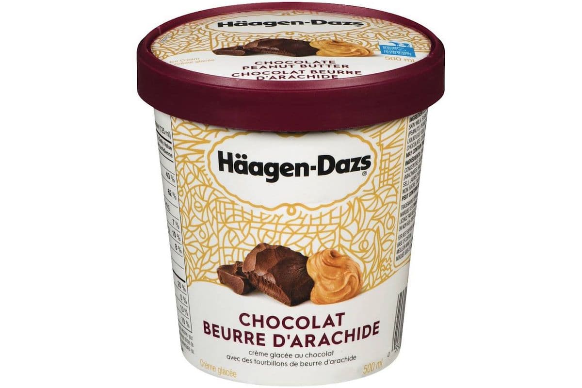 Häagens Dazs (Pot / Jar) - Chocolat et Beurre d’Arachide / Peanut Butter & Chocolate (450 ml)