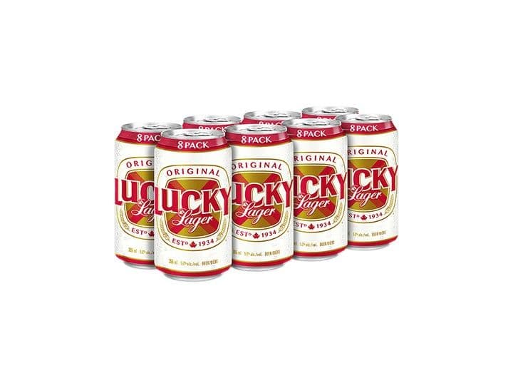 Lucky Lager (8 Pack) (1 x 355 ml Cans)