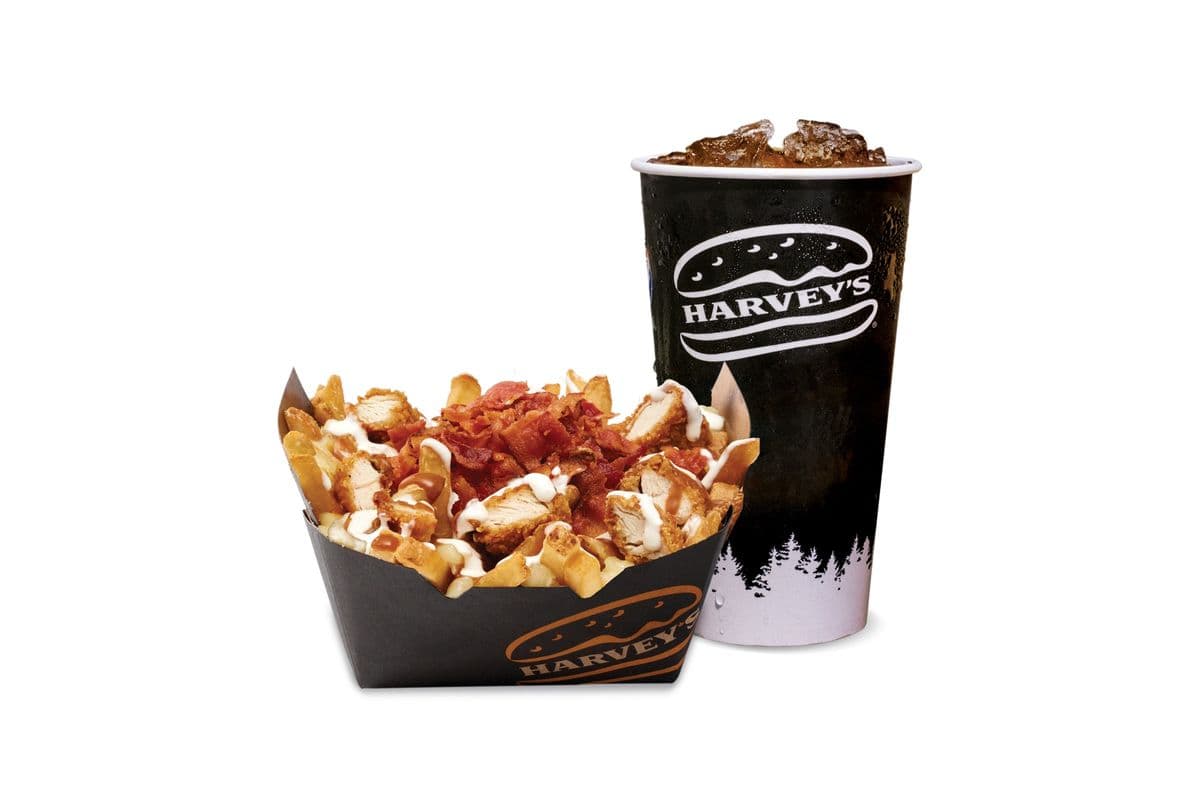 Trio Poutine poulet bacon Ranch / Regular Chicken Bacon Ranch Poutine Combo