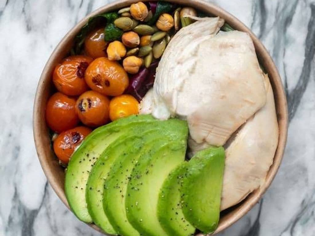 Warm Rotisserie Chicken Avocado Salad