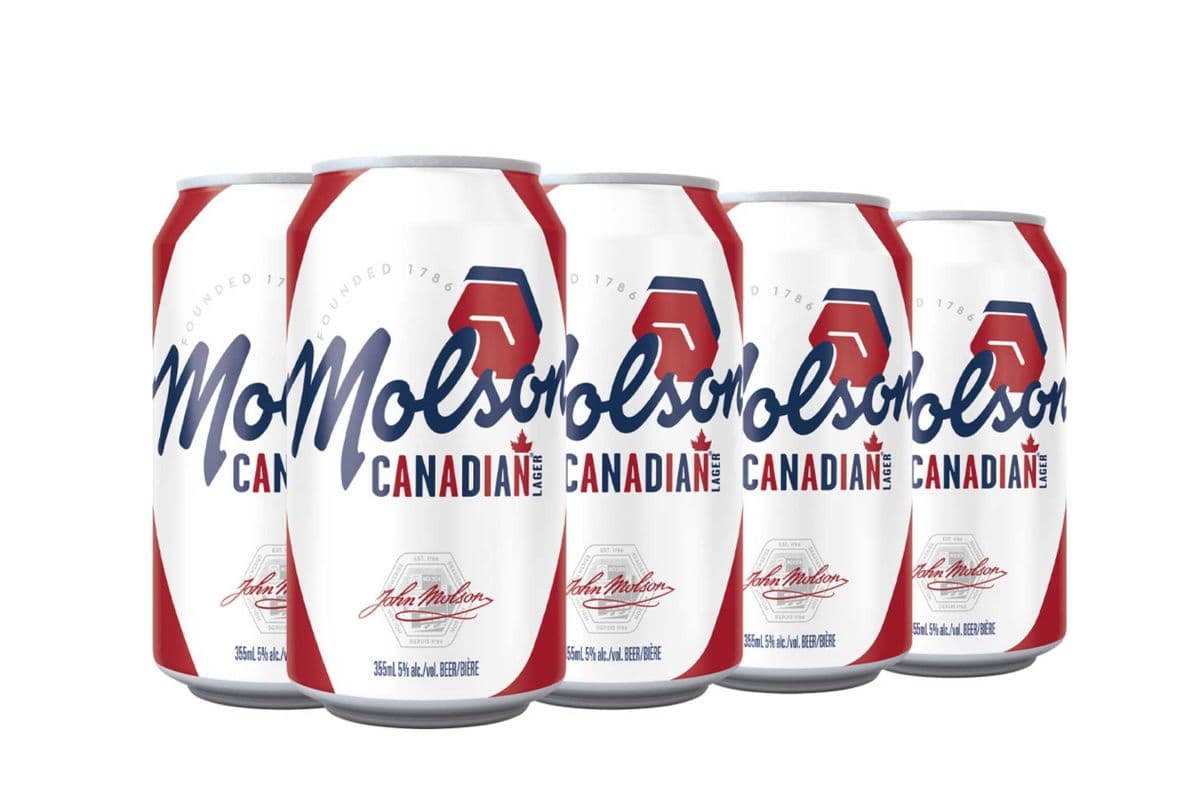 Molson Canadian Lager beer (8 x 473 mL, 5.0% ABV) (8 x 355ML)