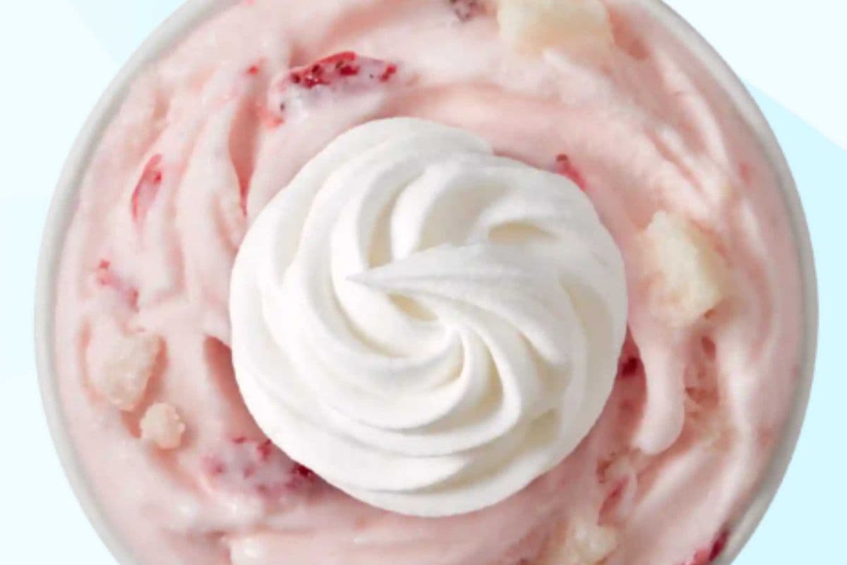 Strawberry Angel Food Cake Blizzard
