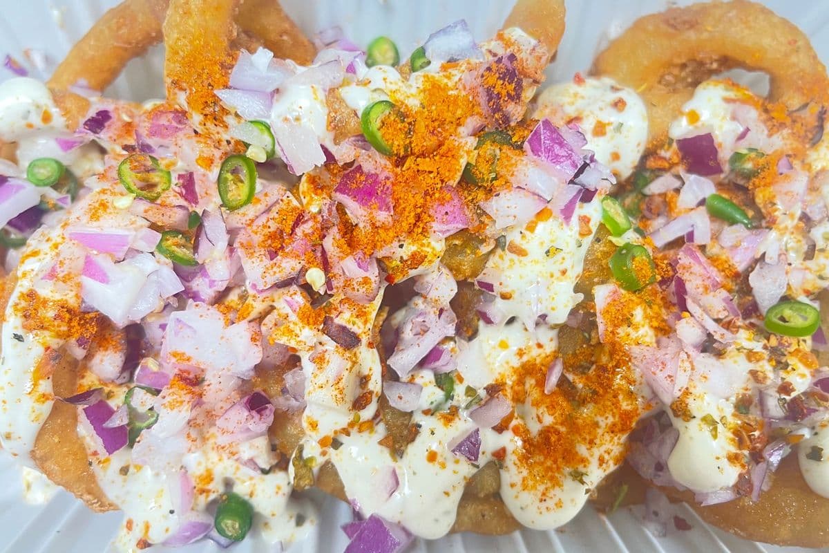 Loaded onion rings