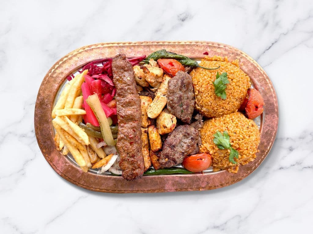 Chef's Mix Grill Dinner for 2 (1Adana, 2Kofte, 2Chicken Shish, 1Doner)