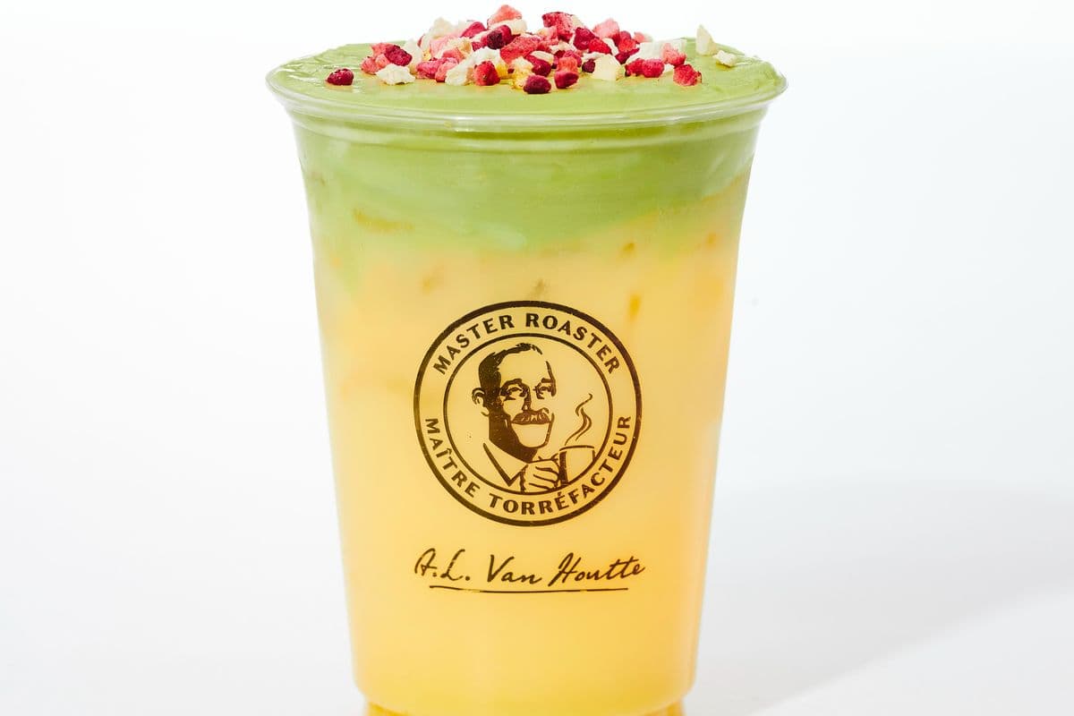 Matcha Mousse Froide, Tropical Golden Chai / Matcha Cold Foam, Tropical Golden Chai