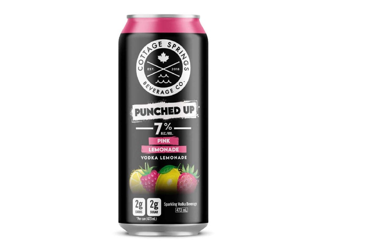 Cottage Springs Punched Up Pink Lemonade (1 x 473 ml can)
