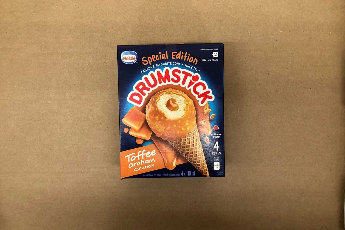 Nestle Drumstick (Toffee Graham Crunch) Ice Cream Multi-Pack 4 x110 ml