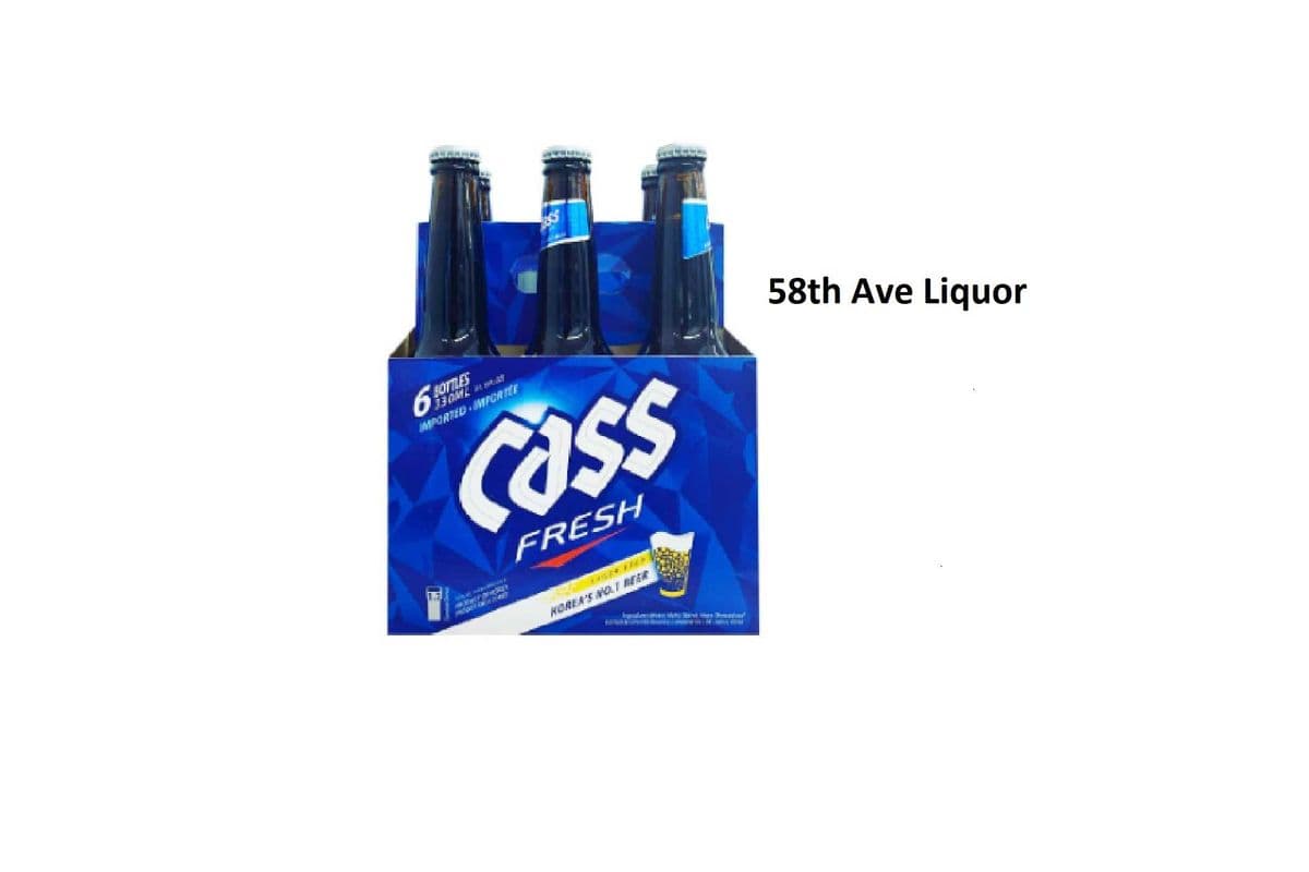 CASS FRESH - KOREAN BEER 6 BOTTLES (1 x 6X330ML)