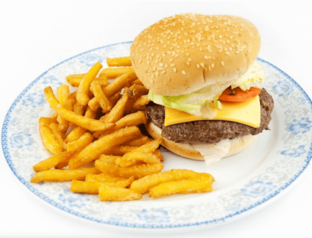 Chicken/ Beef Burger and Fries
