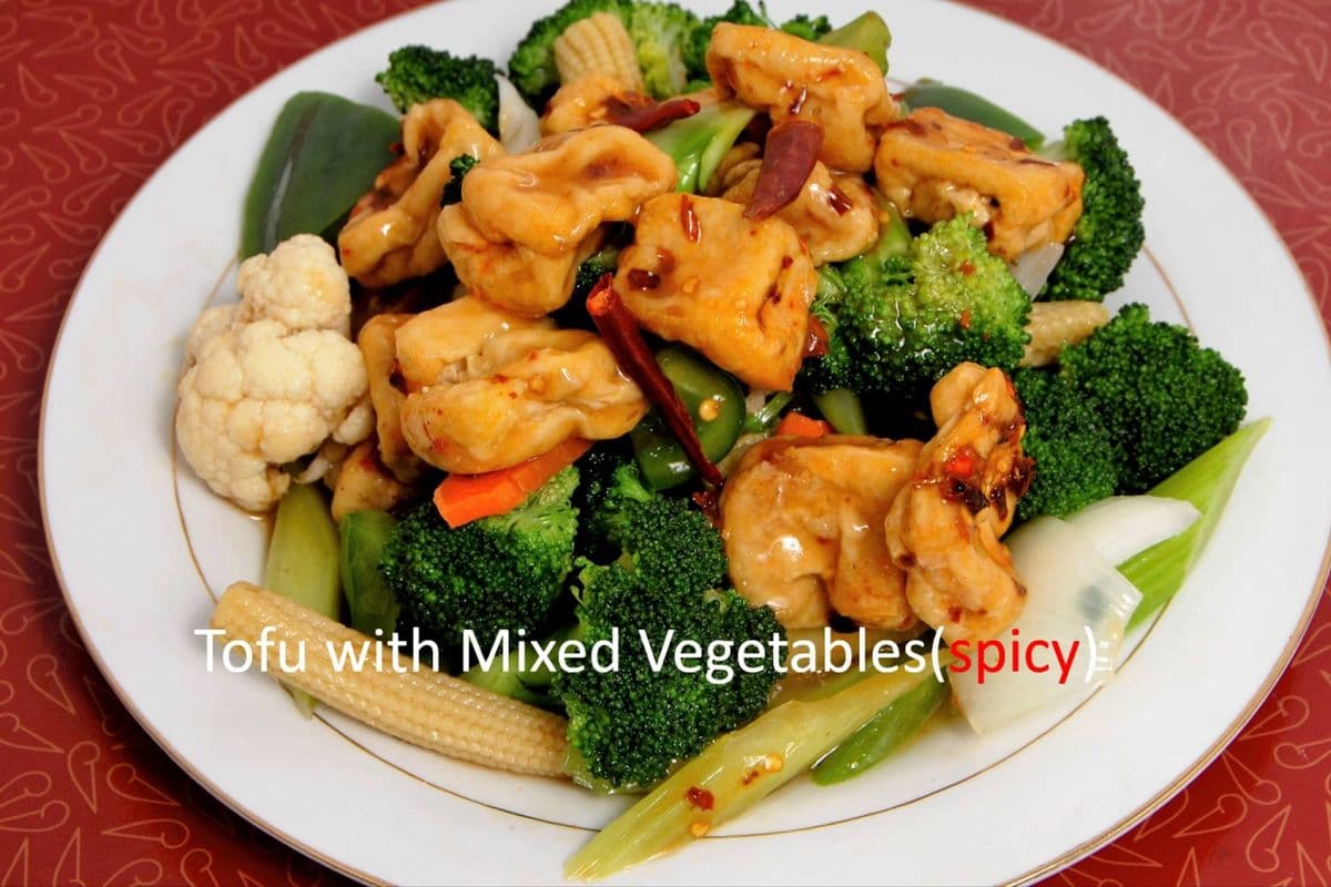 Fried Tofu with Mixed Vegetables