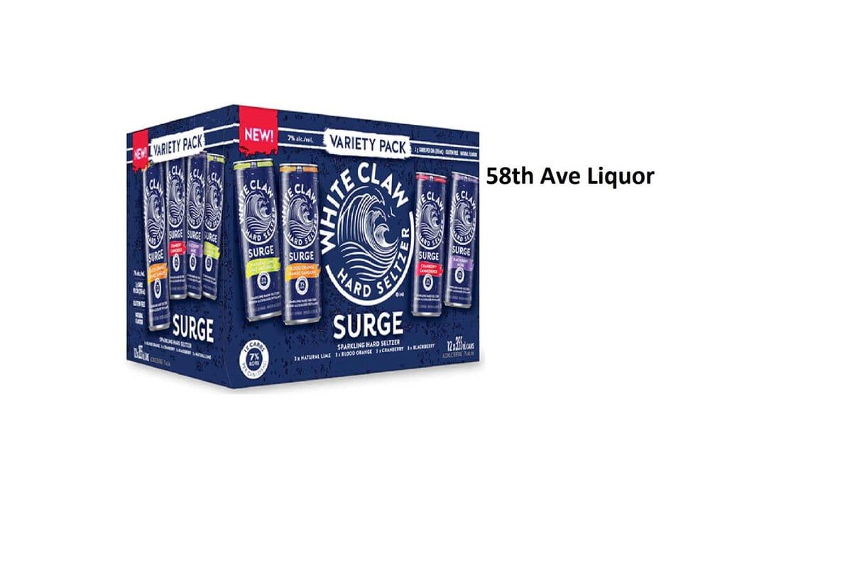 WHITE CLAW SURGE VARIETY PACK CANS (1 x 12x355ML)