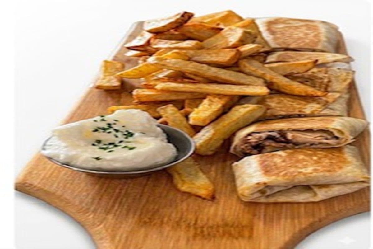 Saj Lamb Wrap with Fries