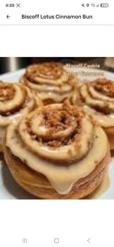 Four Buns Biscoff Lotus Cinnamon Bun