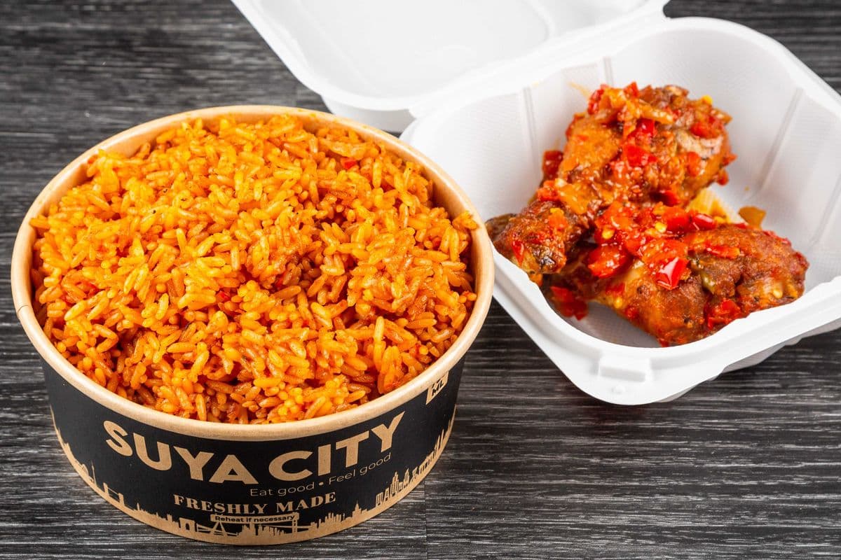 Jollof Rice (SMOKY) + Protein Combo