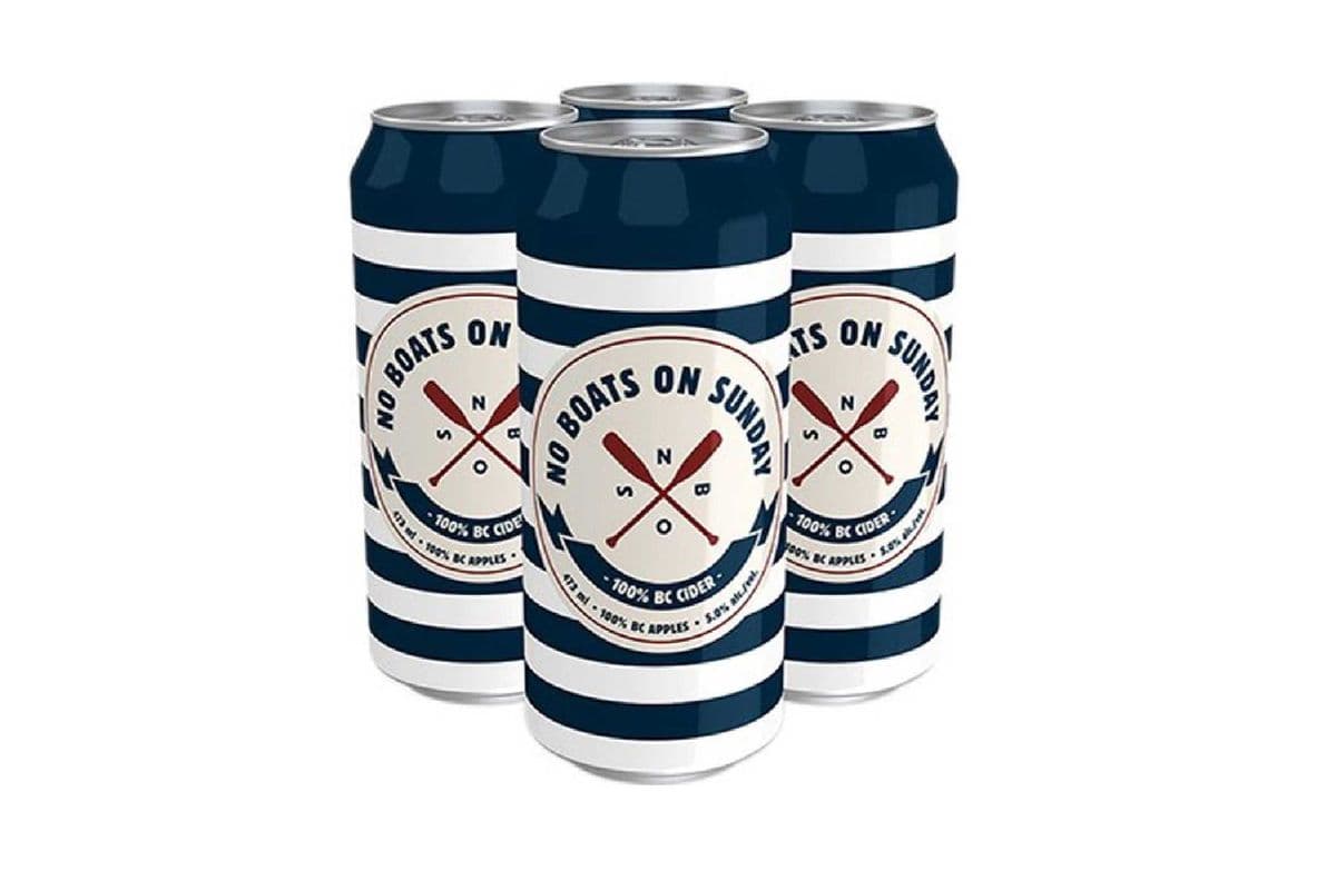 No Boats On Sunday 100% Bc Cider (4 x 473 ml Cans)