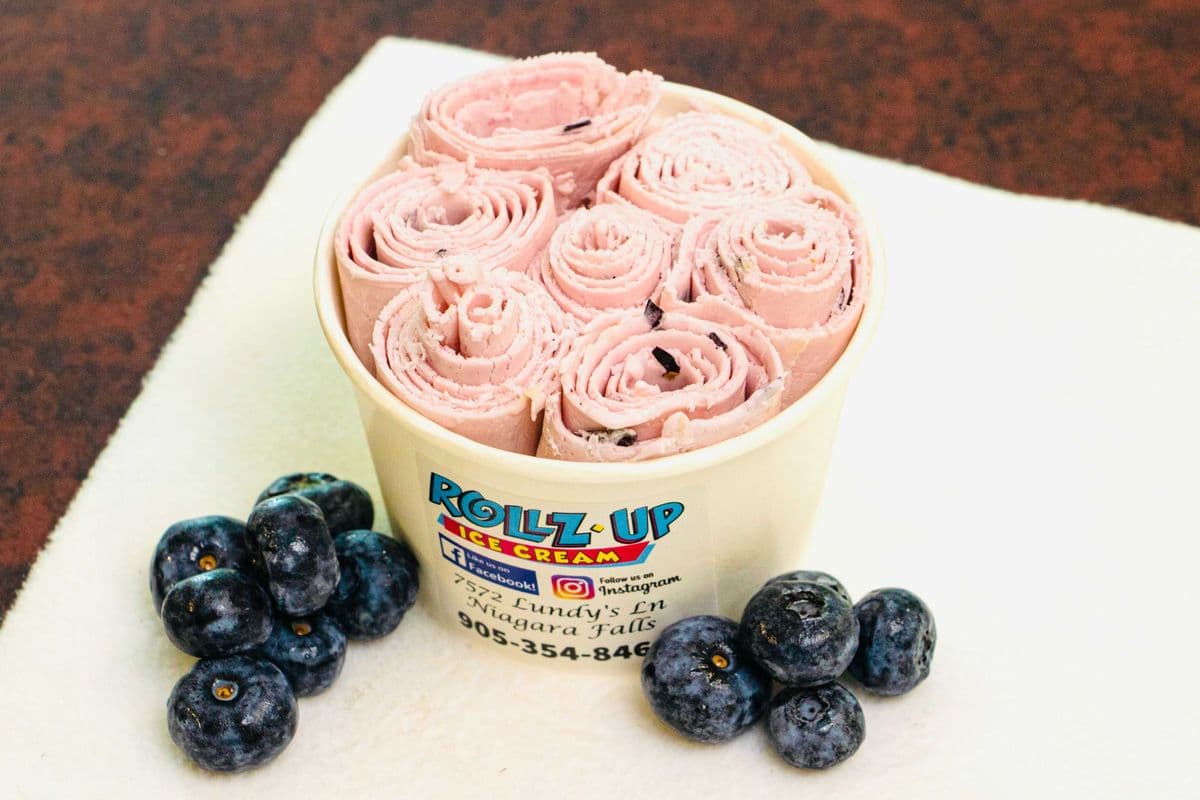 Blue Blizzard Rolled Ice Cream