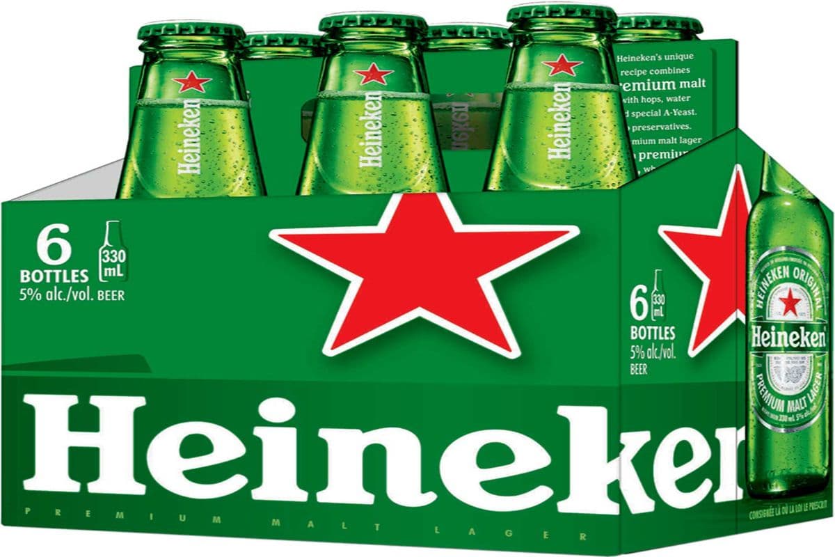 Heineken Lager (6 Bottles) (1 x 355ML)