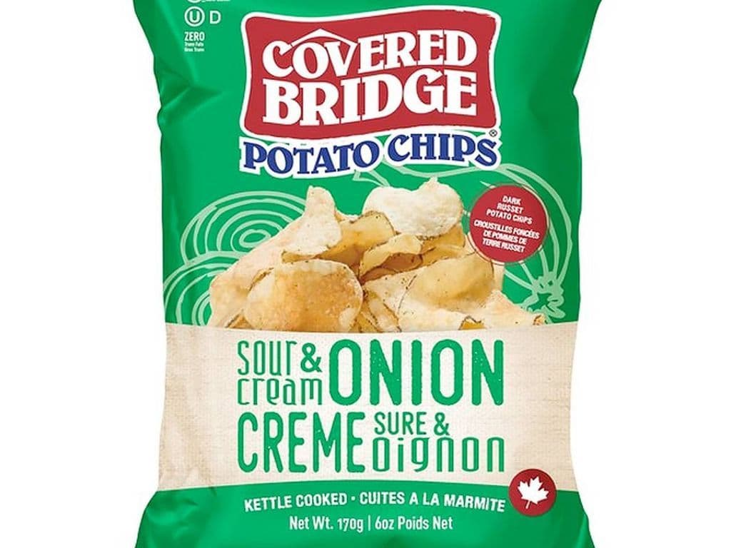 COVERED BRIDGE SOUR CREAEM ONION CHIPS 170G