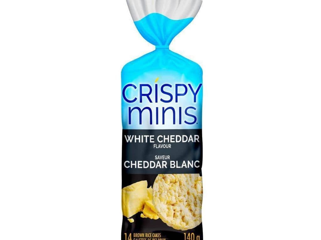 QUAKER CRISPY MINIS WHITE CHEDDAR BROWN RICE CAKES 140G
