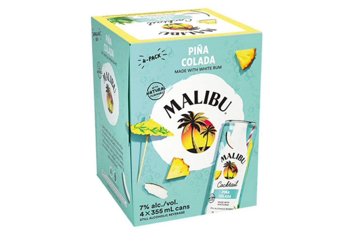 Malibu Cocktail Pina Colada (4 x 355ml)