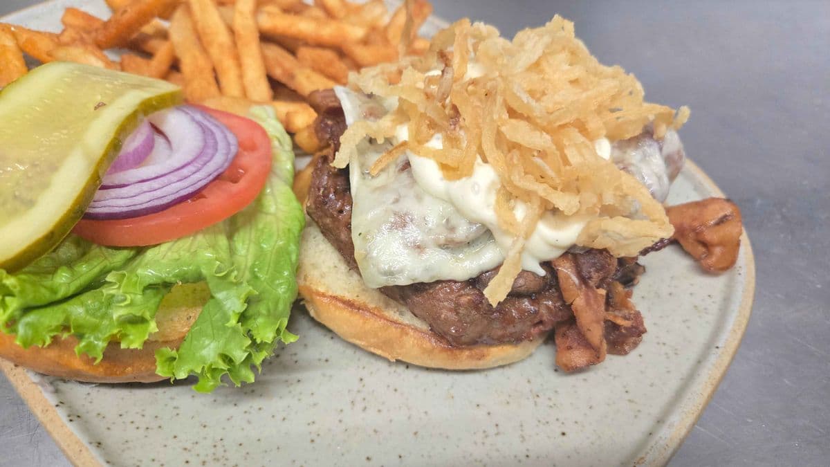 Truffle Mushroom Swiss Burger
