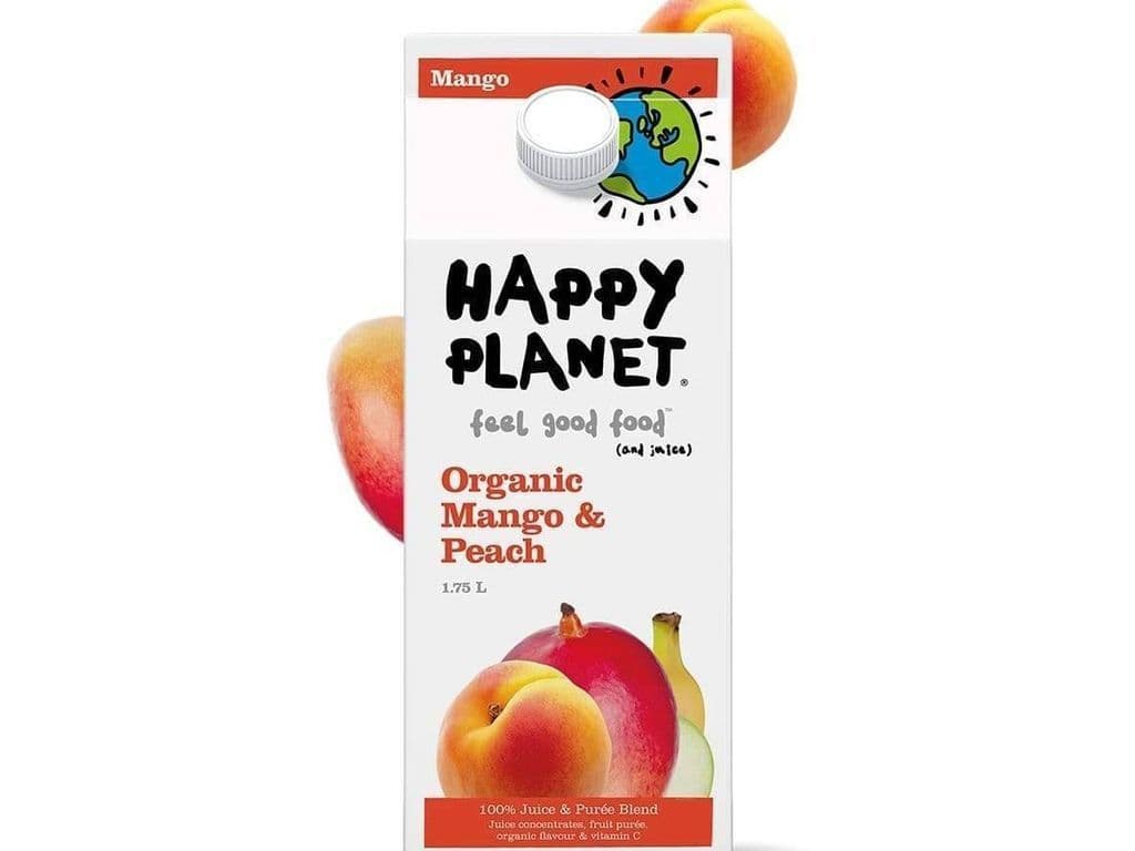 HAPPY PLANET ORGANIC MANGO&PEACH JUICE 1.75L