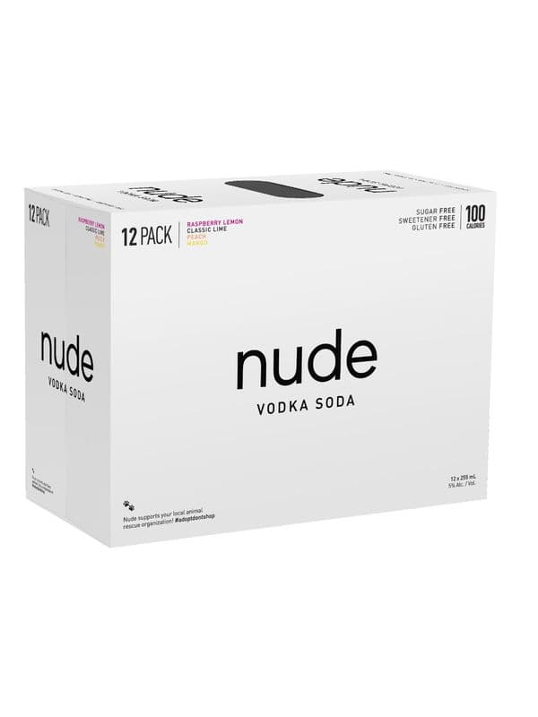 Nude Vodka Soda Variety Pack 12can (12 x 355ml Cans)