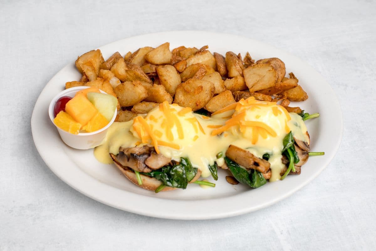 Spinach and Mushroom Benedict