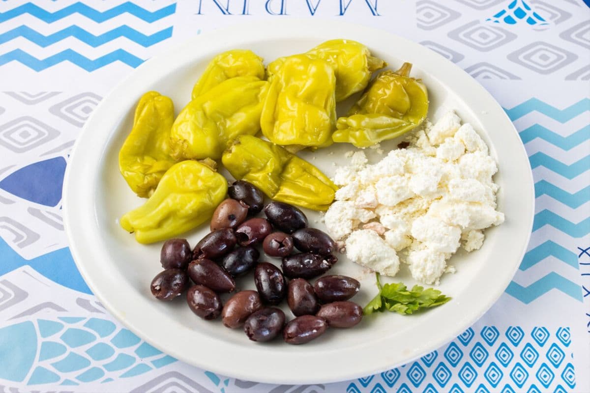 Feta Olives and Banana Peppers