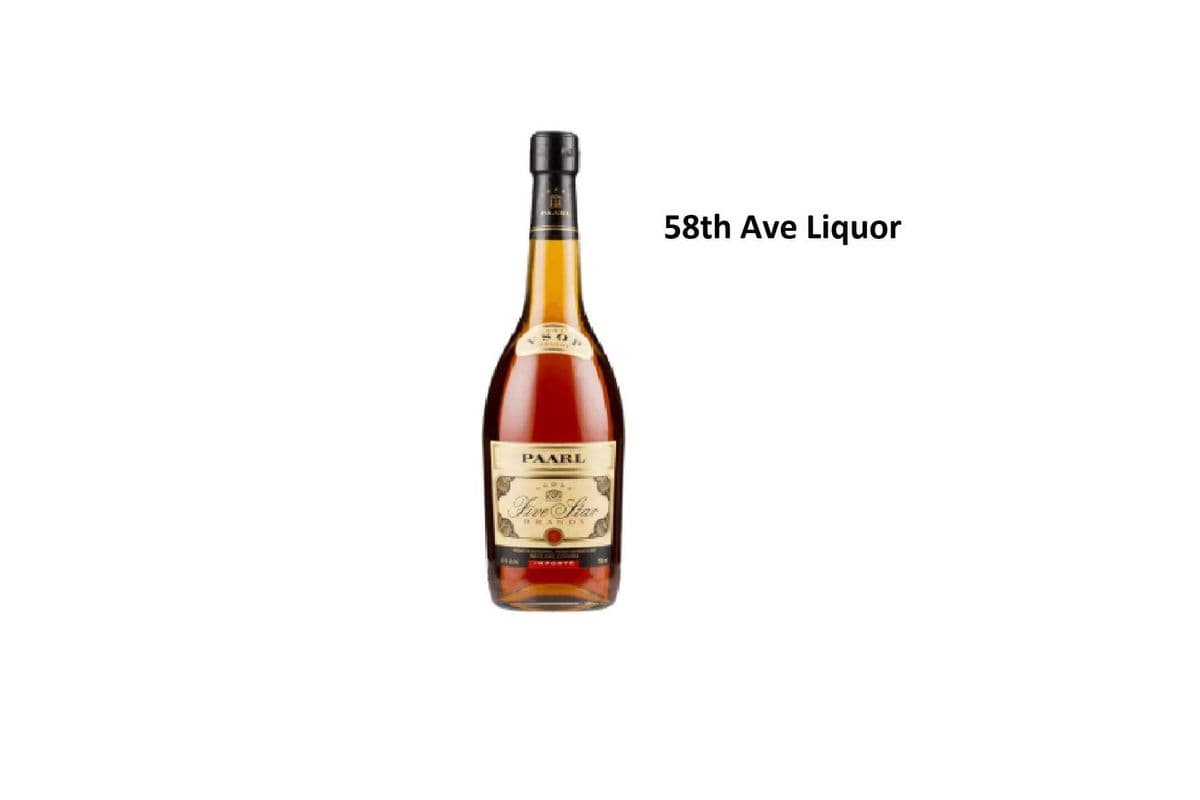 PAARL FIVE STAR BRANDY 750ML (1 x 750ML)