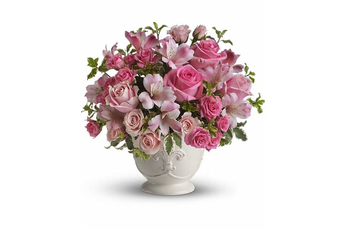 Teleflora's Pink Potpourri Bouquet with Roses