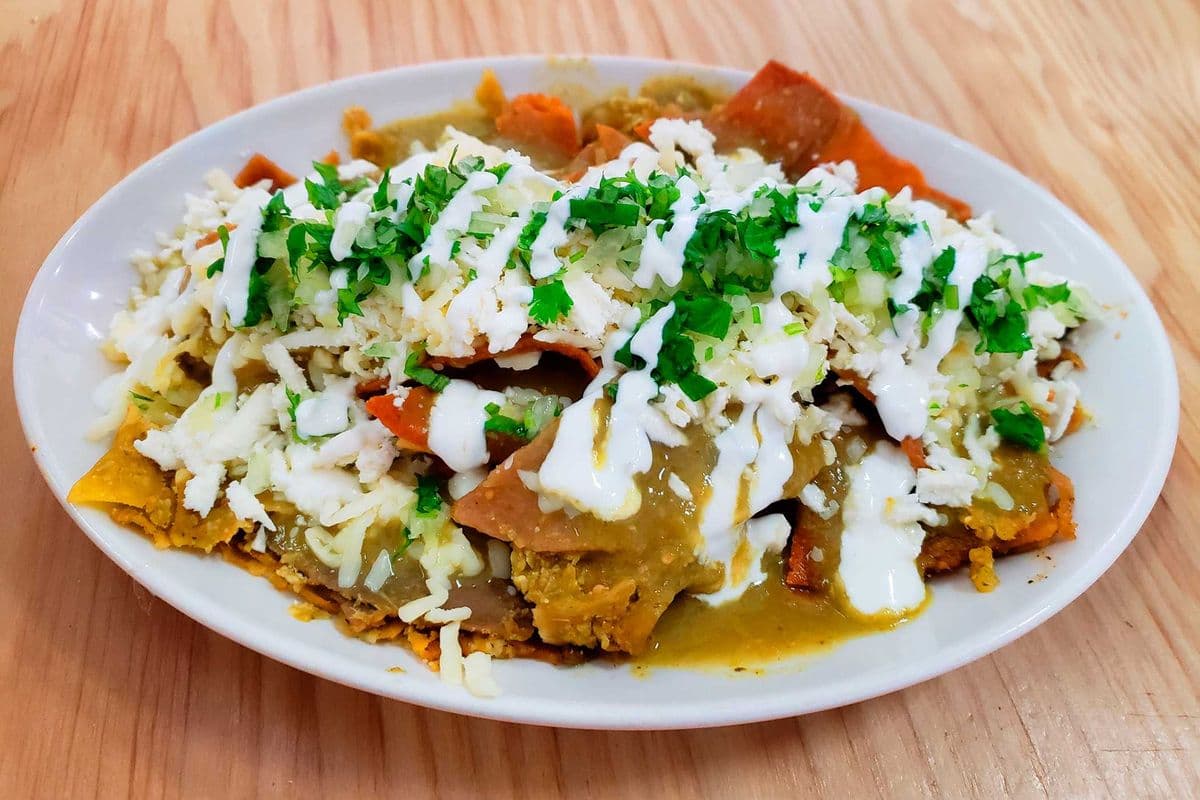 * Veggie Chilaquiles RED or GREEN