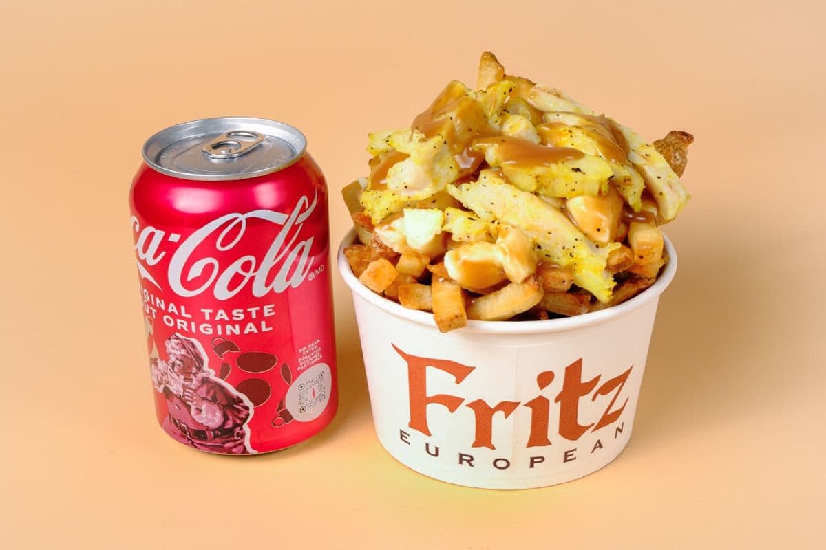 Chicken Poutine with Soda Pop
