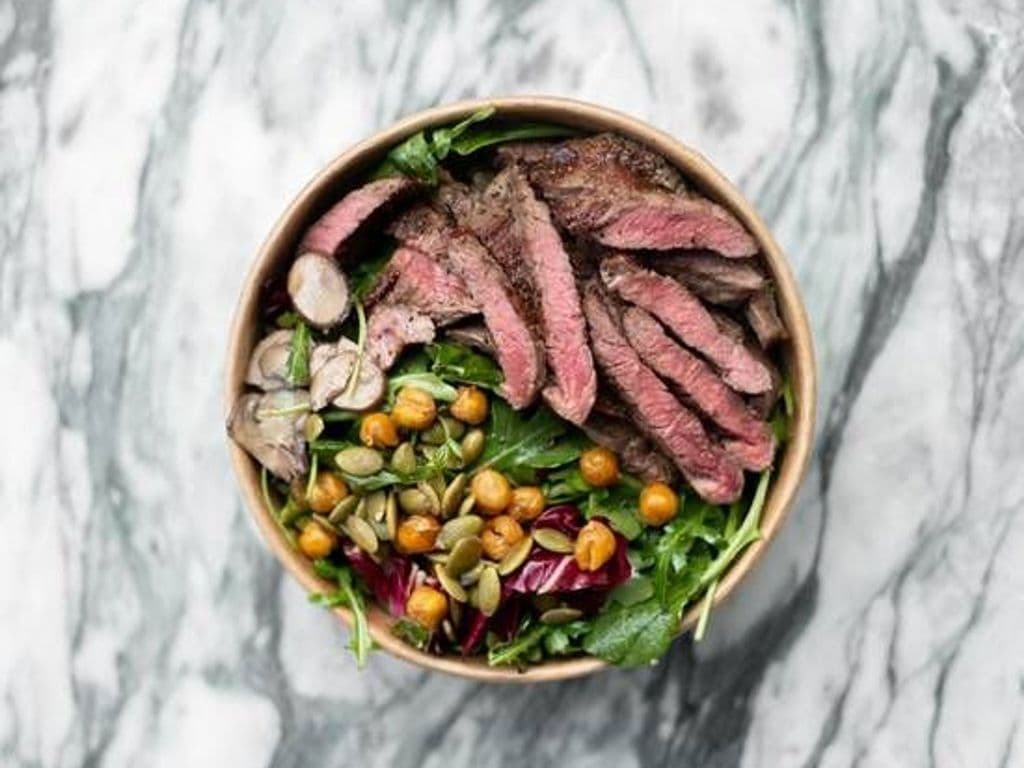 Dry Aged Sirloin Steak Arugula Salad