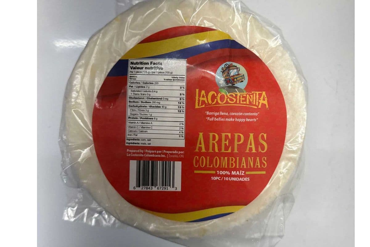 La Costenita Frozen Arepas Paisas