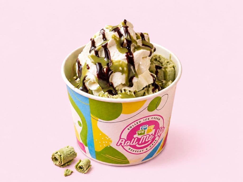 Dubai Chocolate Rolled Icecream