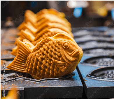 One Taiyaki (鯛焼き) with Custard
