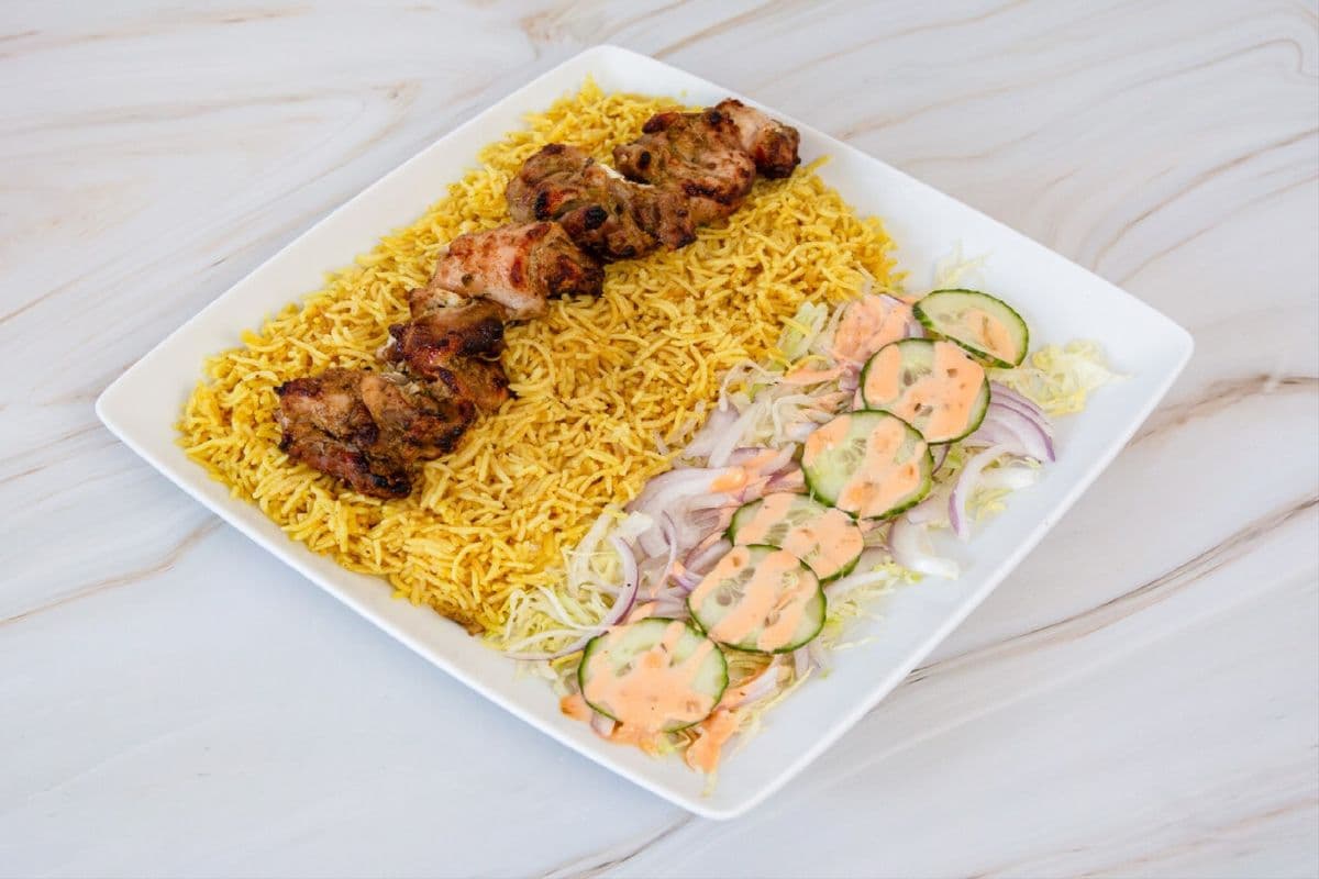 Chicken Malai Boti Rice Platter