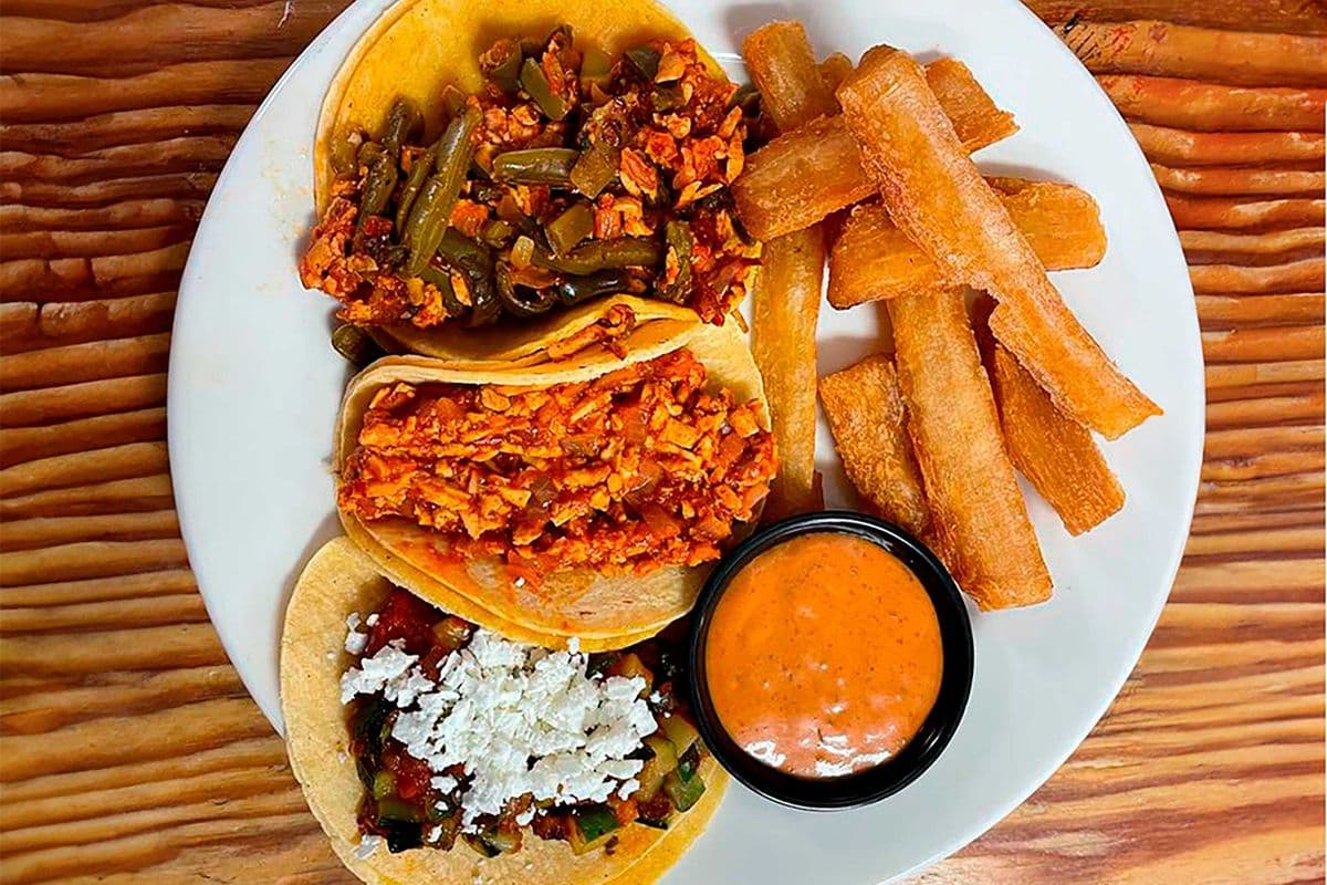 * 3 Veggie Tacos with Side