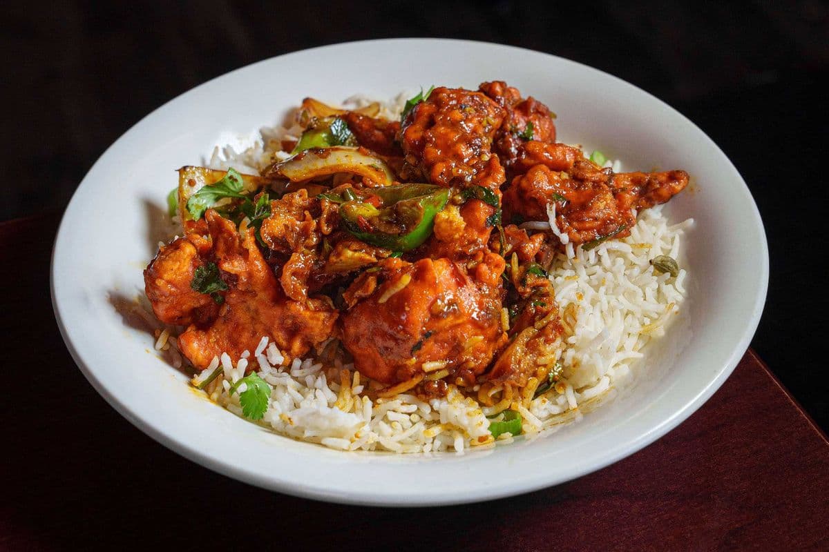 Gobi Manchurian With Rice