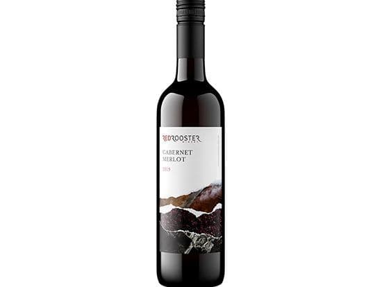 Red Rooster Cabernet Merlot, 750mL red wine (14.50% ABV)