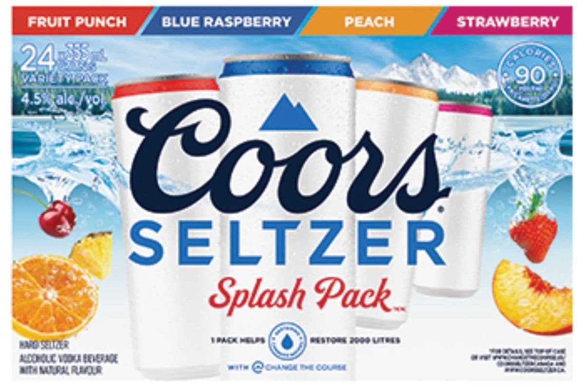 COORS SELTZER FRUIT SPLASH (24 PACK) (24 x 355ML CAN )