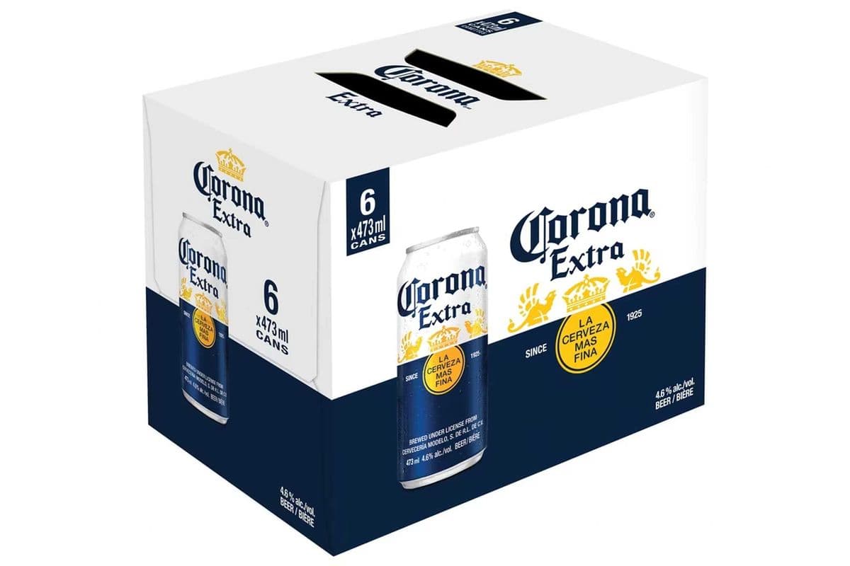Corona Extra Lager Beer (6 x 473 ml) (6 x 473 ml Cans)