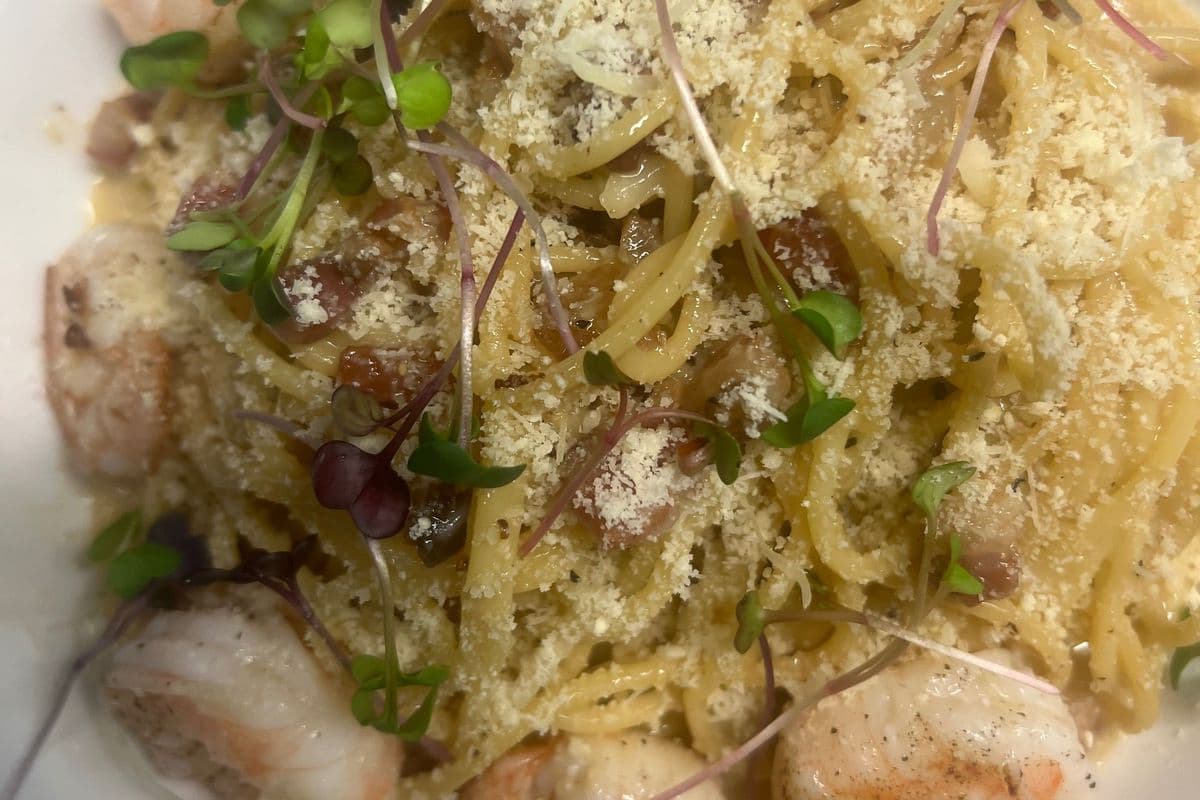 Prawns Carbonara