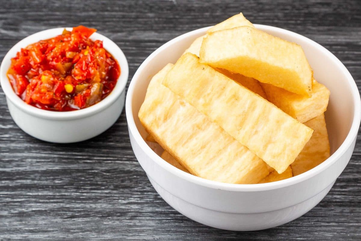 Fried Yam + Pepper Sauce only