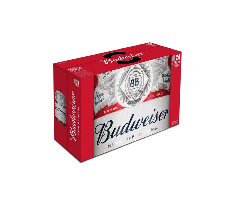 Budweiser (24 Pack) (1 x 355 ml Cans)