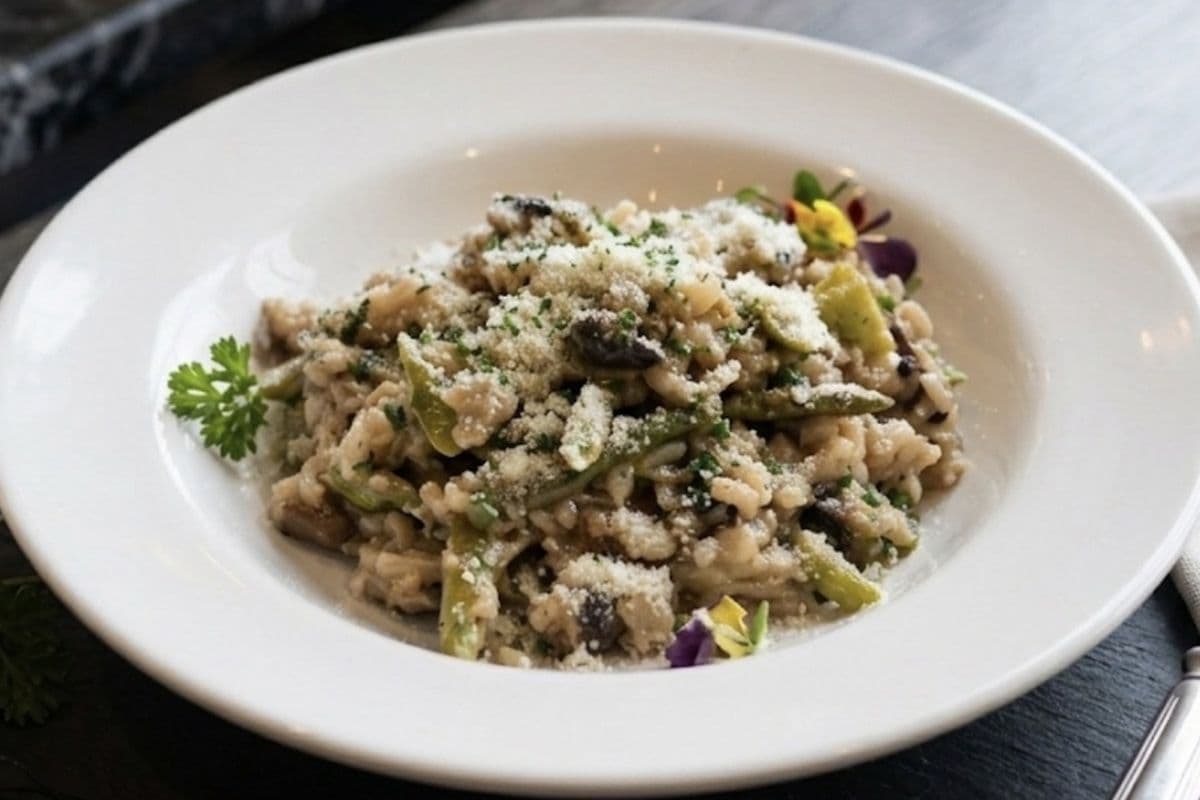 Asparagus and Mushroom Risotto